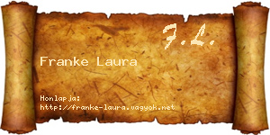 Franke Laura névjegykártya
